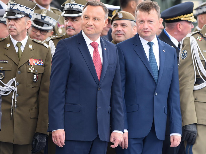 Prezydent Andrzej Duda i szef MON Mariusz Błaszczak