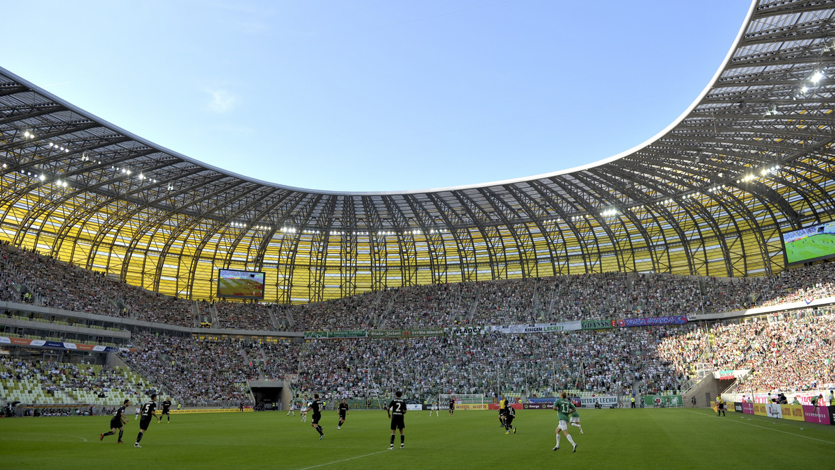 Stadion PGE Arena w Gdańsku podczas meczu T-Mobile Ekstraklasy pomiędzy Lechią Gdańsk, a Cracovią Kraków, fot. PAP/Adam Warżawa