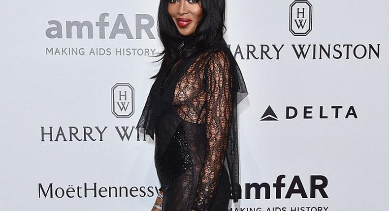 Naomi Campbell at the Milan's amfAR gala fashion week