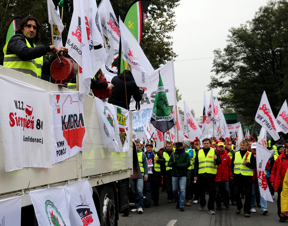 RUDA ŚLĄSKA PROTEST GÓRNIKÓW (protest górników)