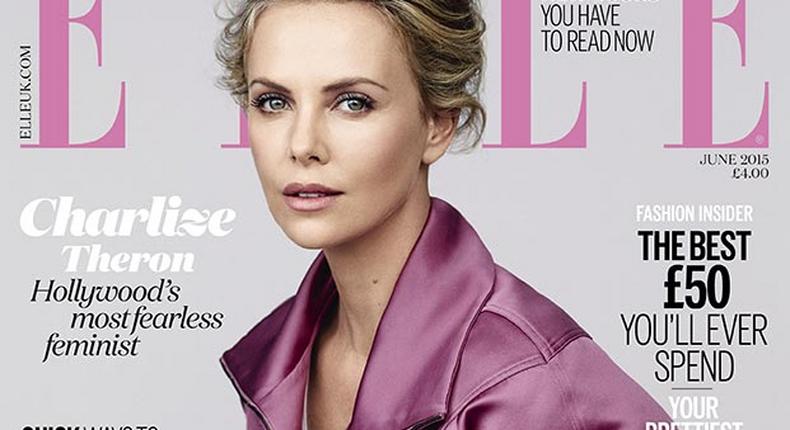 Charlize Theron covers Elle UK June 2015