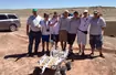 A photo of the winning student team ("Hyperion Team" - Bialystok University of Technology, Poland) of the Mars Societys 2013 University Rover Challenge (URC).