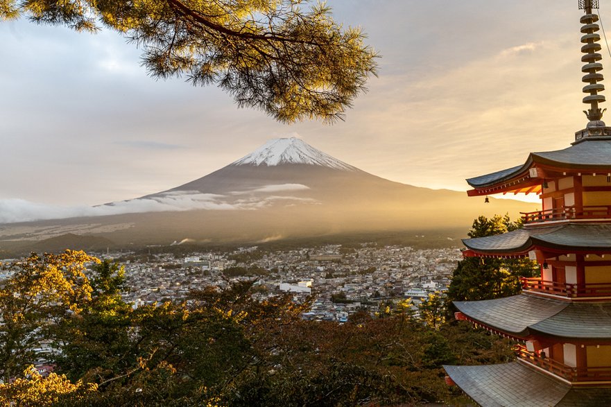 Sanktuarium Fujisan Hongu Sengen Taisha pochodzi z czasów, kiedy nastąpiła wielka erupcja tego wulkanu