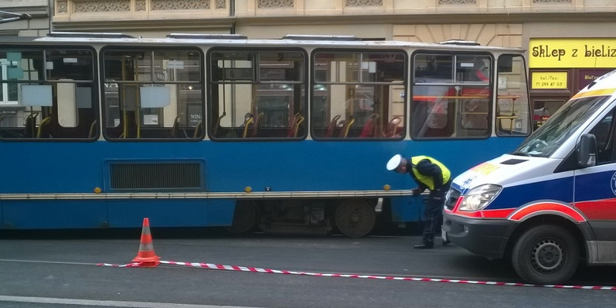 Wykolejenie tramwaju na Krupniczej