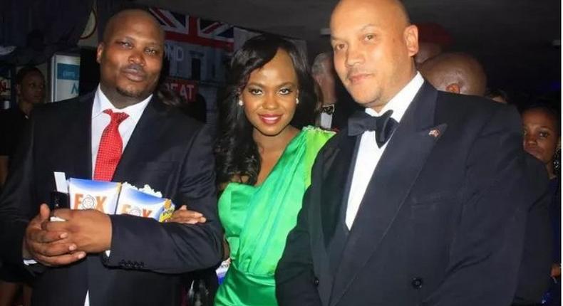 Anne Kiguta, Jomo Gecaga and a friend 