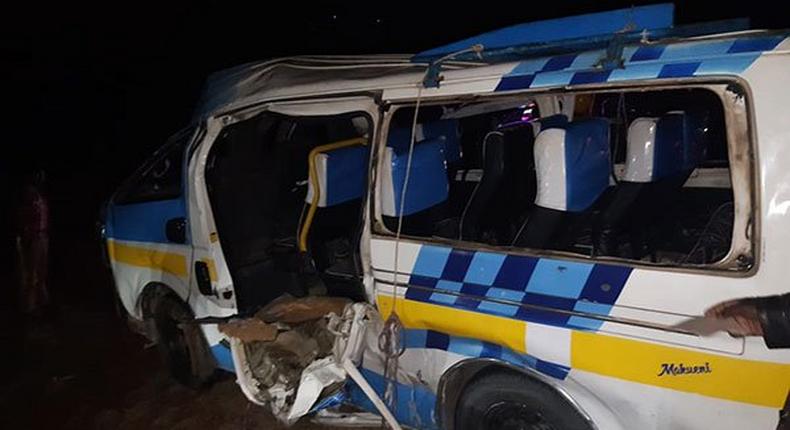 The Matapra sacco matatu that rolled. 5 dead, 13 injured in grisly accident (Nation)