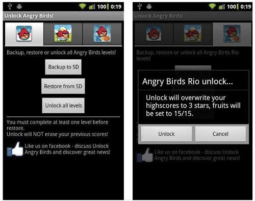 Angry Birds Rio Unlock miał teoretycznie odblokowywać poziomy w grze. Zamiast tego wysyłał SMS na numery premium, narażając użytkowników, których mogło być nawet 200 tysięcy, na poważne koszty.