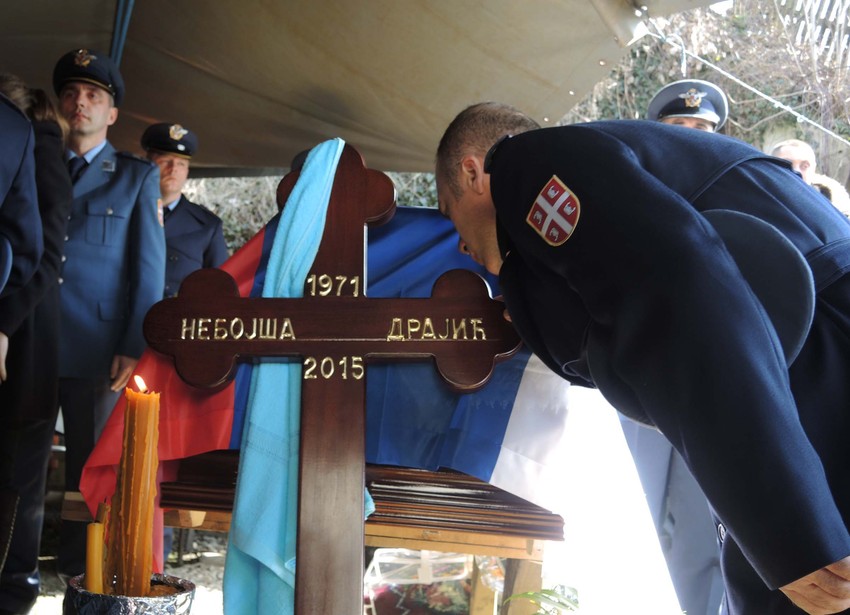 Sahrana Nebojše Drajića u Jaklju