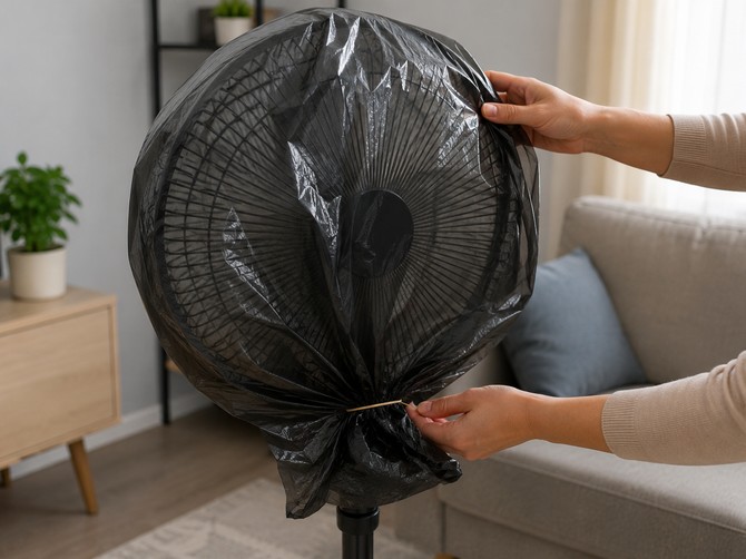 Stavite kesu za smeće preko ventilatora i rešite problem koji muči svaku kuću / ILUSTRACIJA