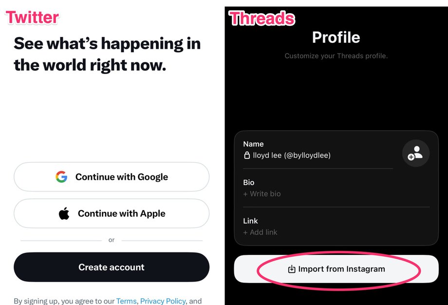 Tworzenie konta na Twitterze i Threads