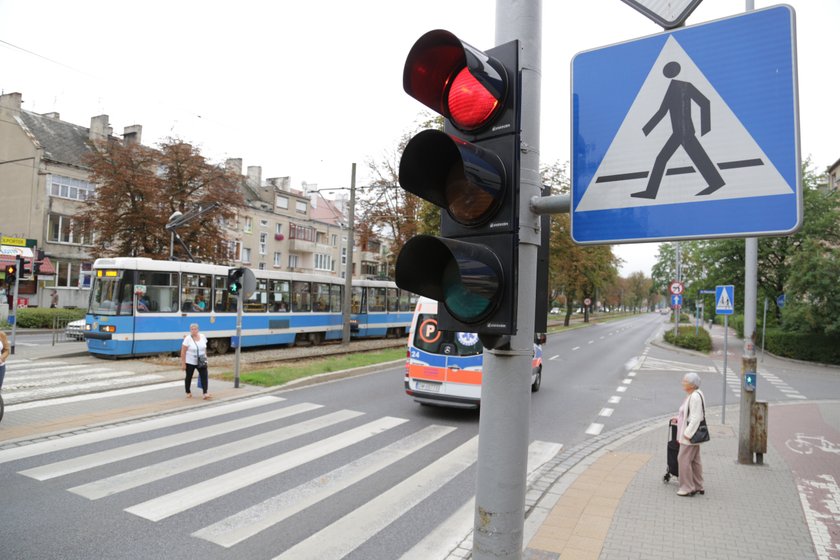 Sygnalizacja świetlna na ul. Ślężnej