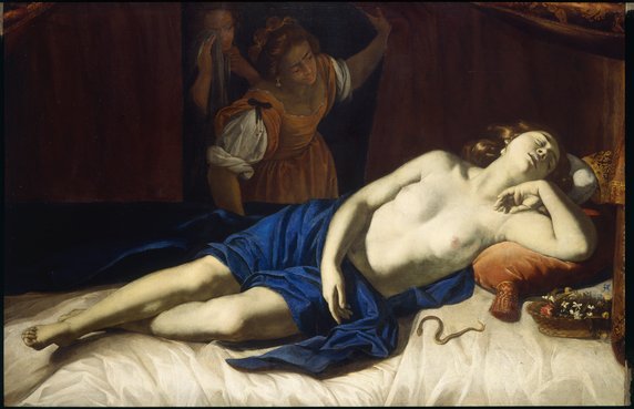 Artemisia Gentileschi, "Cleopatra" ("Kleopatra", ok. 1633-5)