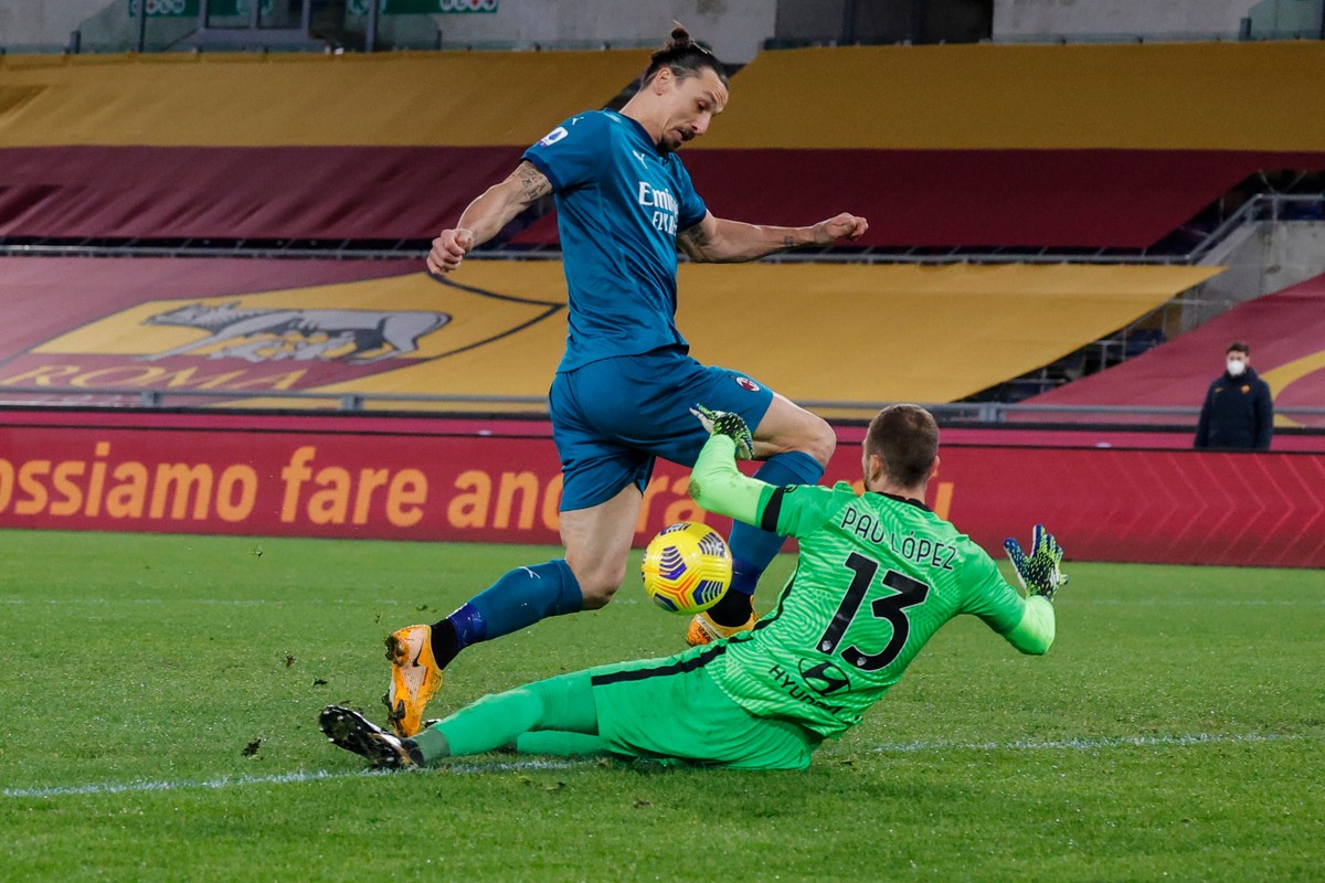 Zlatan Ibrahimovic i Pau Lopez