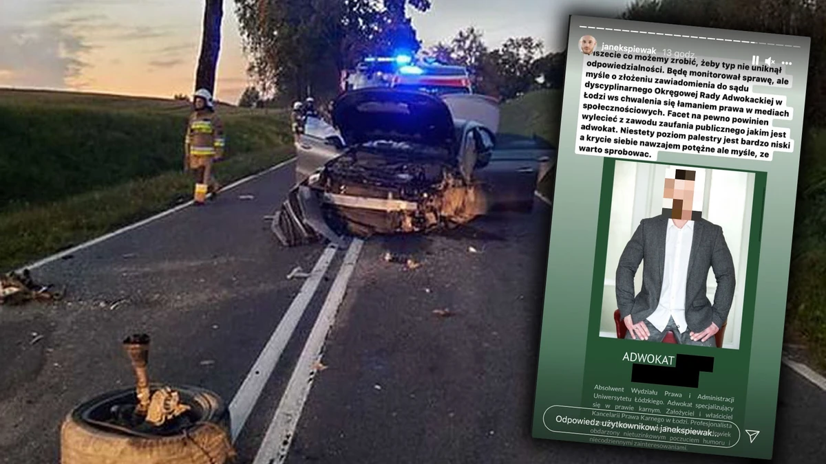 Izba Adwokacka w Łodzi wszczęła postępowanie ws. Pawła K., który uczestniczył w śmiertelnym wypadku - Vimarsana News