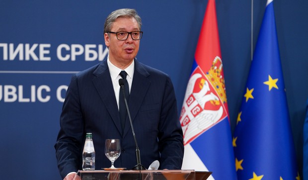 Predsednik Srbije Aleksandar Vučić sa predsednikom Evropskog saveta Antonijom Koštom