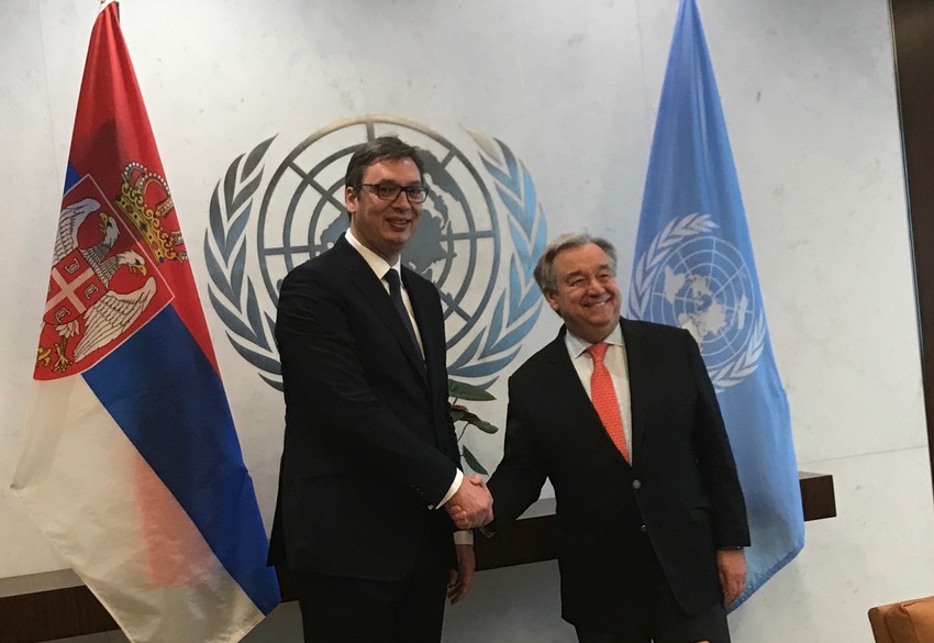 Aleksandar Vučić i  Antonio Guteres