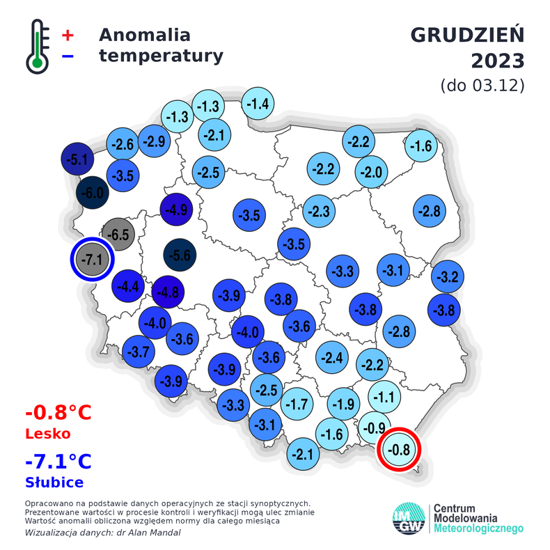 Początek grudnia jest bardzo zimny