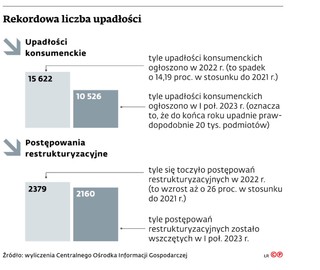 Rekordowa liczba upadłości