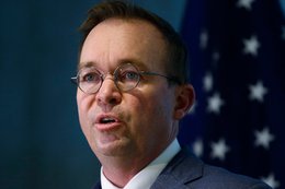 Mick Mulvaney holds defiant press conference amid major battle for control of consumer watchdog group