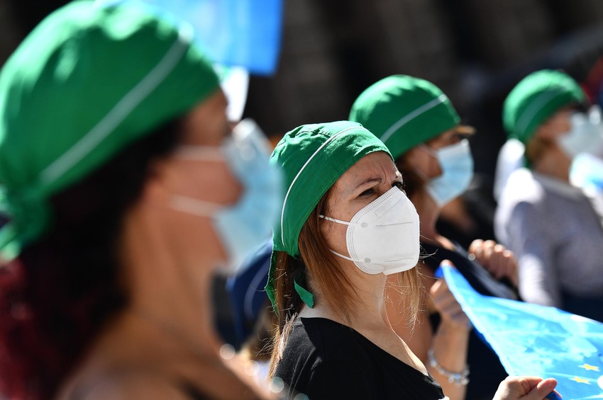 Protest medicinskog osoblja u Đenovi u junu