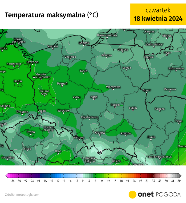 Mogą zdarzyć się dni, w czasie których nawet w pełni dnia będziemy mieli mniej niż 10 st. C