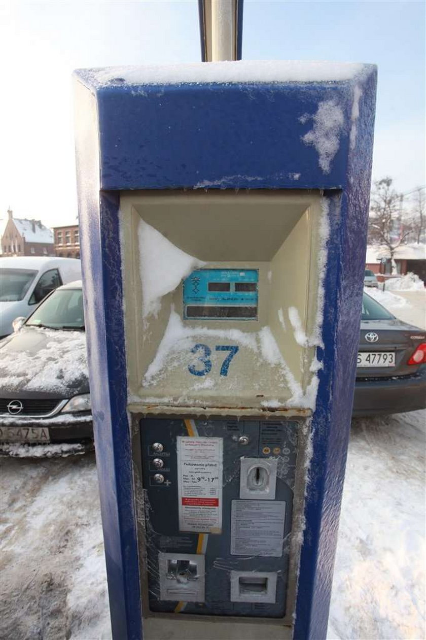 Parkometry zamarzają, na parkingach śnieg, ale płacić trzeba