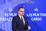 Marcin Horała jeszcze jako pełnomocnik rządu PiS ds. Centralnego Portu Komunikacyjnego.