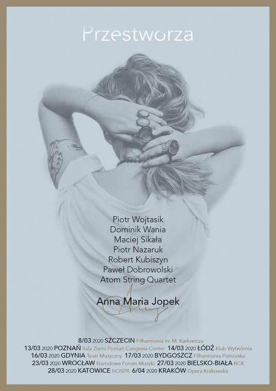 Plakat promujący najnowszy projekt Anny Marii Jopek