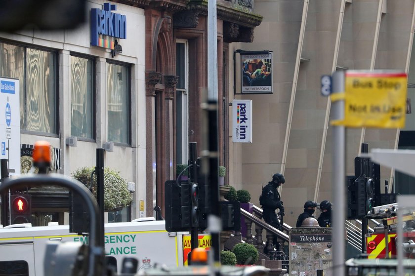 Scene of reported multiple stabbings in Glasgow