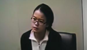 Jennifer Pan in police interview footage, as seen in What Jennifer Did.Netflix