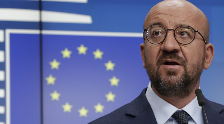 Charles Michel a kilépési egyezmény teljeskörű végrehajtására szólította fel az Egyesült Királyságot /Fotó: MTI/EPA/Olivier Hoslet