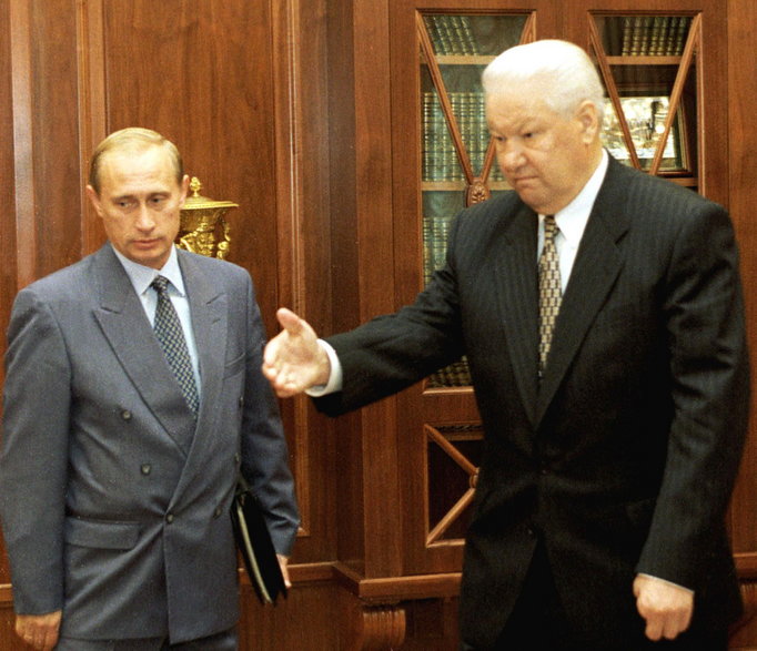 Władimir Putin i  Borys Jelcyn. 1998 r.