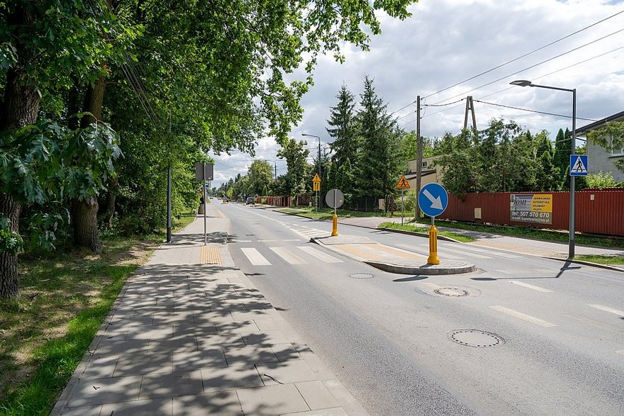 Pobocze Traku Lubelskiego po przebudowie; źródło: ZDM