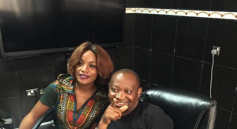 Seyi  Shay was present at the UPGMC headquarters in Lagos with C.E.O Paul Okoye to sign the contract.