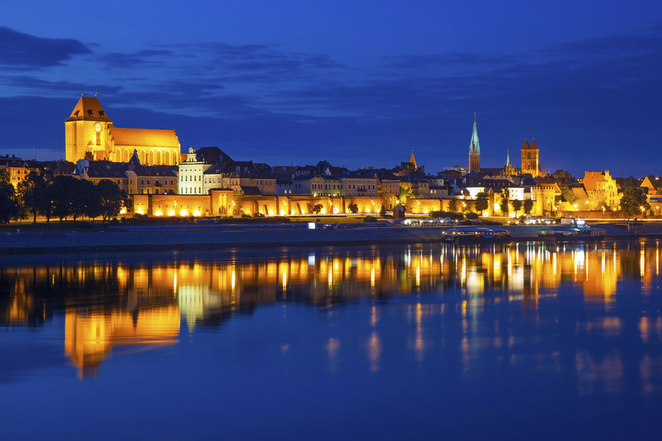 Toruń - nocna panorama