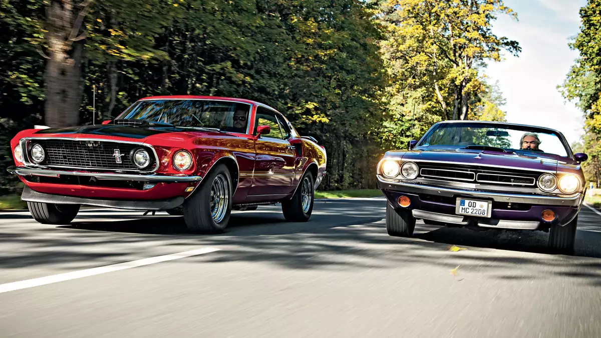 Ford Mustang Mach 1 kontra Dodge Challenger R/T Convertible - klasyki z Ameryki