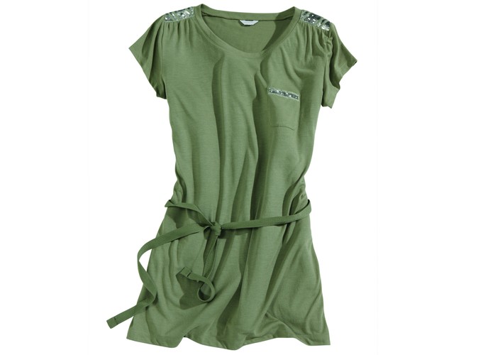 Długi t-shirt - mieszanka bawełny