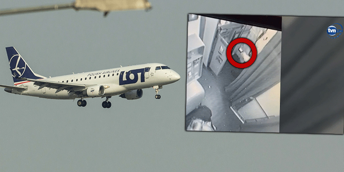 Jeden z pilotów LOT został nagrany, gdy chowa alkohol do kieszeni