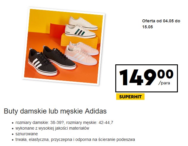 Biedronka buty sportowe Adidas