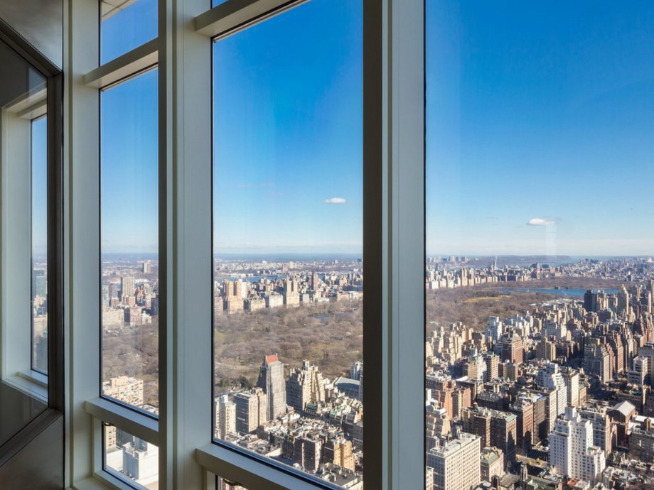 Central Park views are everywhere in the apartment thanks to its upper-floor location.
