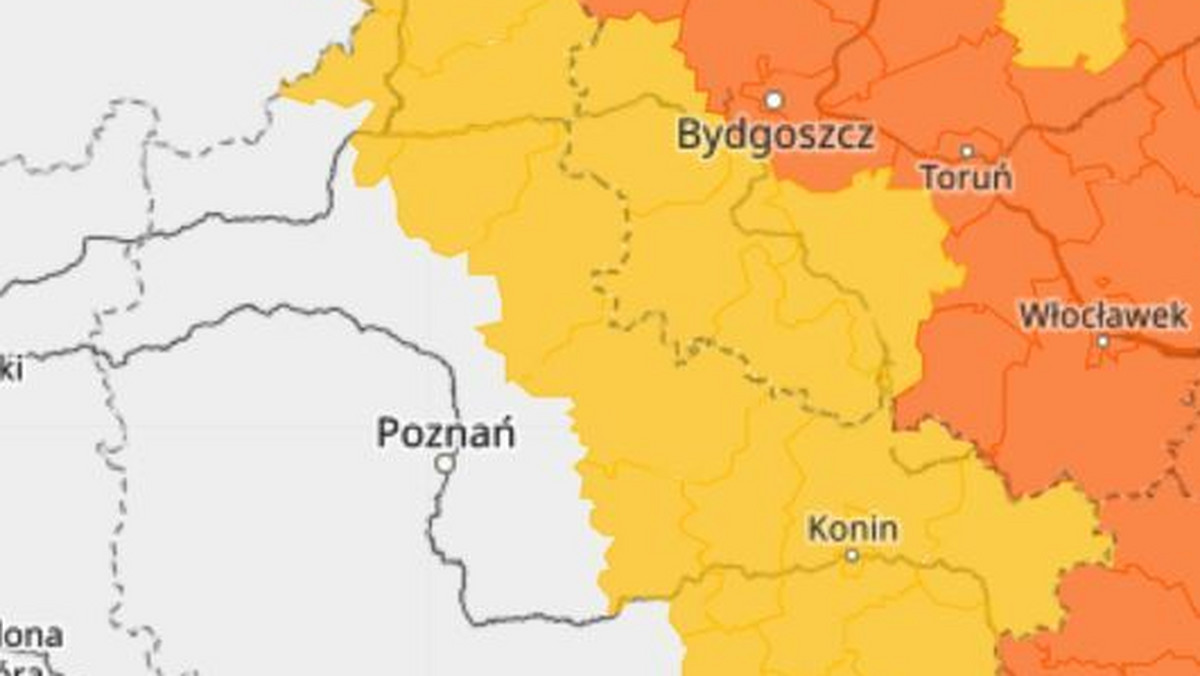 Instytut Meteorologii i Gospodarki Wodnej wydał w środę ostrzeżenie pierwszego stopnia przed burzami z gradem, które mogą wystąpić na terenie czternastu powiatów Wielkopolski.