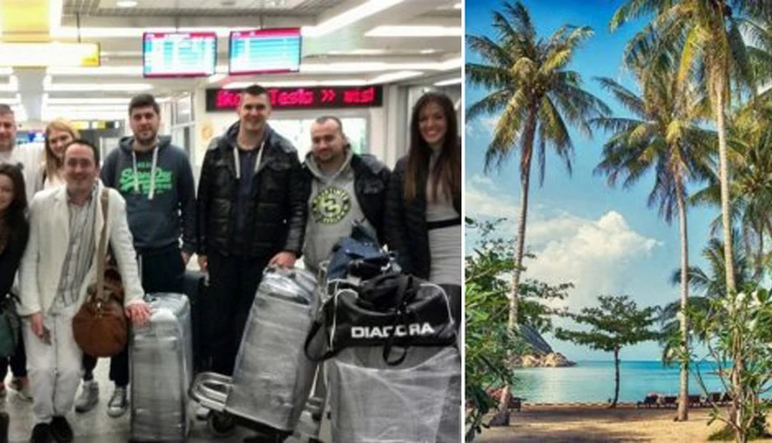 Slika sa aerodroma i idila na Tajlandu