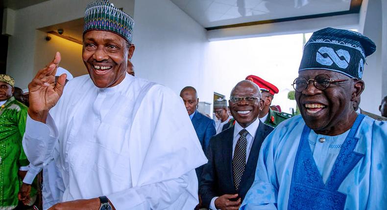 President Muhammadu Buhari and APC National Leader, Bola Tinubu