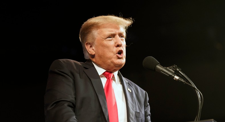 Former President Donald Trump speaks at the Conservative Political Action Conference in Dallas, Texas, on July 11, 2021.
