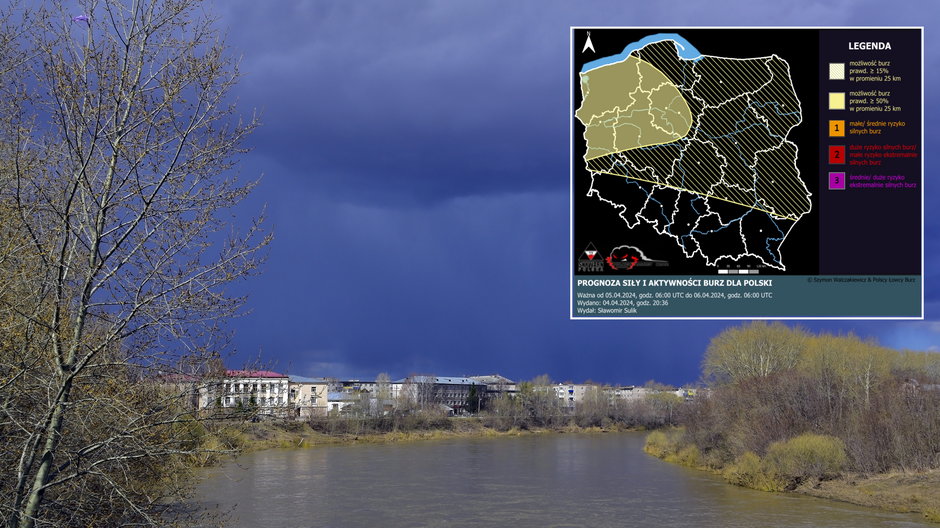 Do Polski nadciągają burze z gradem i ulewami. Łowcy Burz ostrzegają (mapa: lowcyburz.pl)