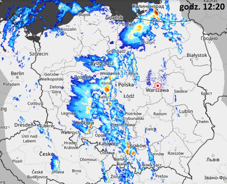 Coraz więcej burz nad Polską