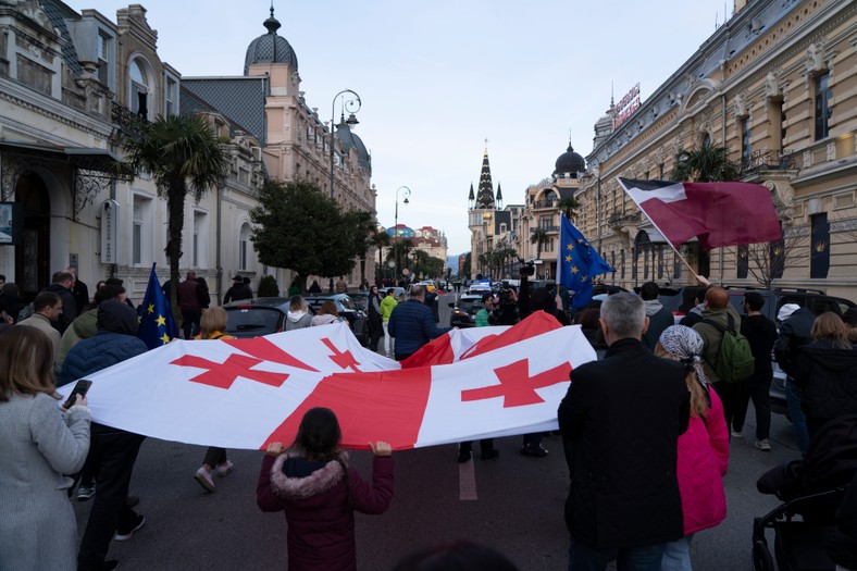 Protest przeciwko ustawie o zagranicznych agentach w Gruzji, 7 marca 2023 r.