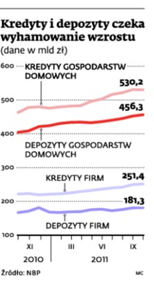 Kredyty i depozyty czeka wyhamowanie wzrostu