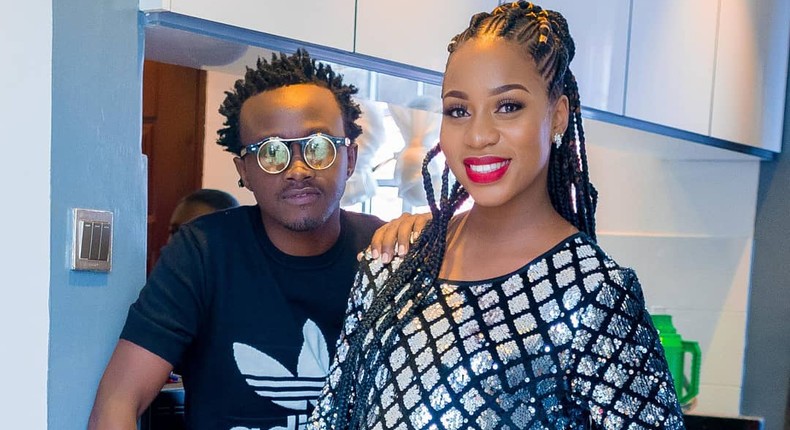 Bahati with his Wife Diana Marua