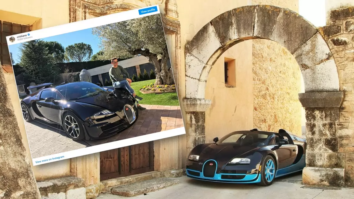 Cristiano Ronaldo i jego Bugatti Veyron Grand Sport Vitesse